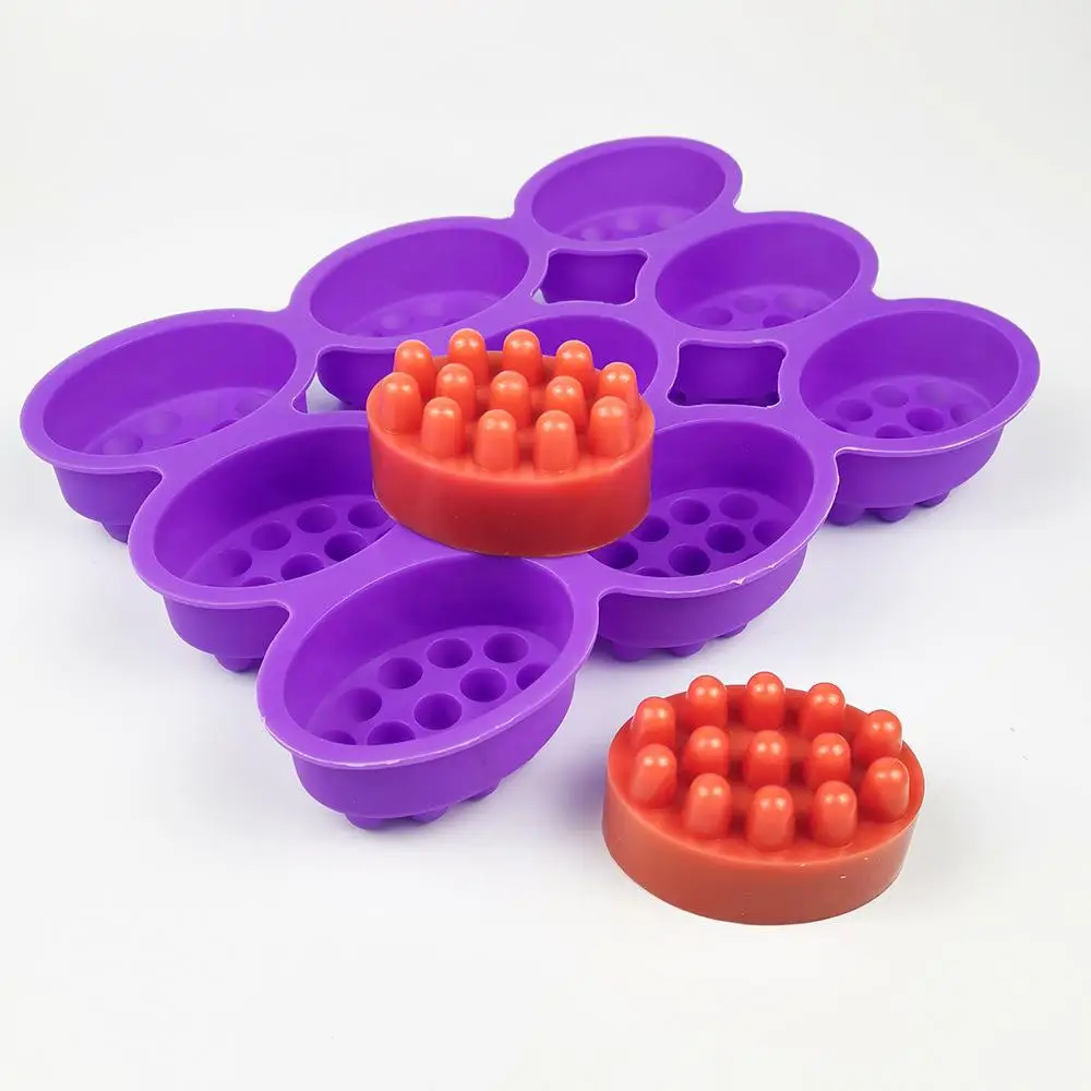 Soap Making Kit For Beginners - 2-gaats siliconen zeepvorm ovale massage handgemaakte