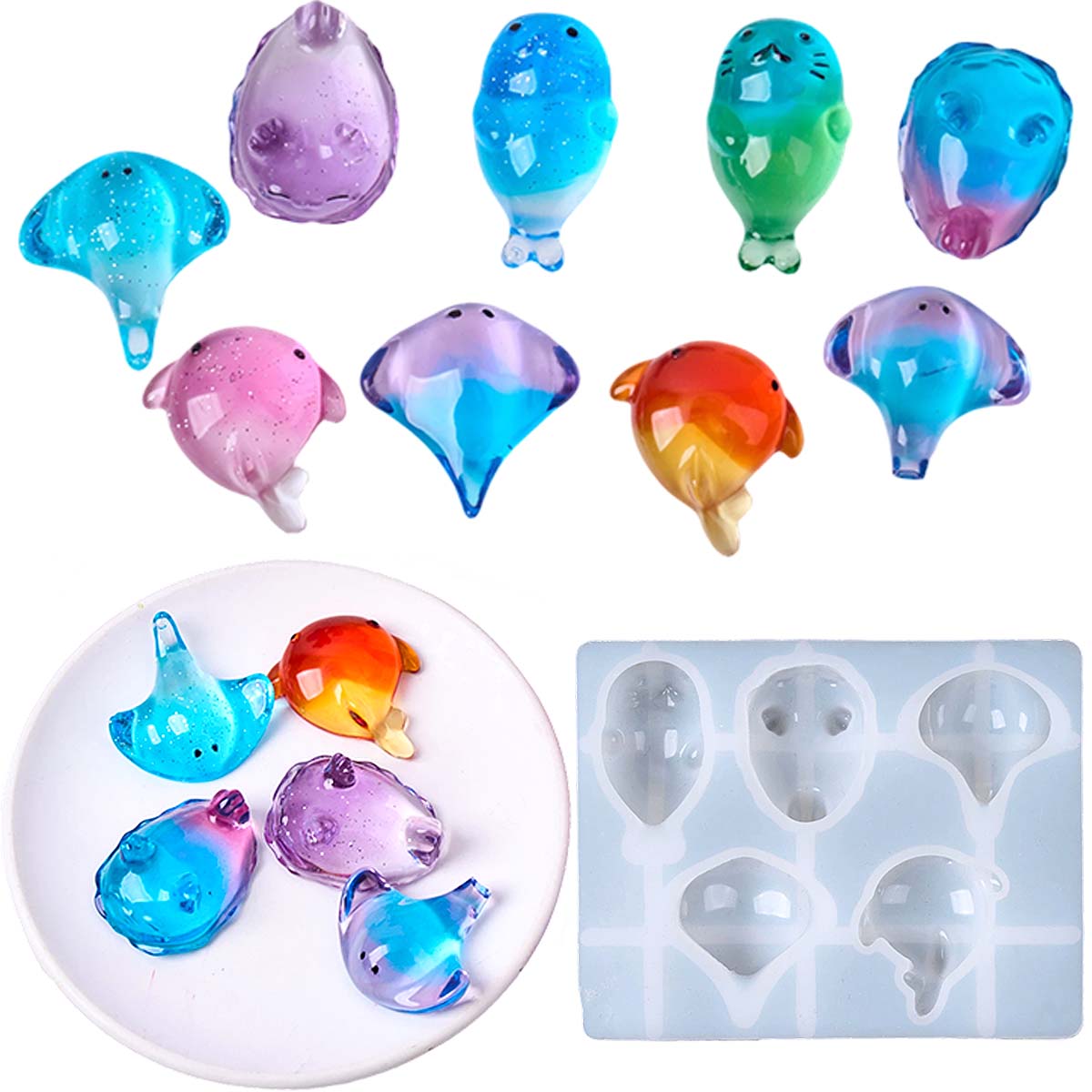 Soap Making Ins - 3D Healing Kawaii Manta Ray Walvis