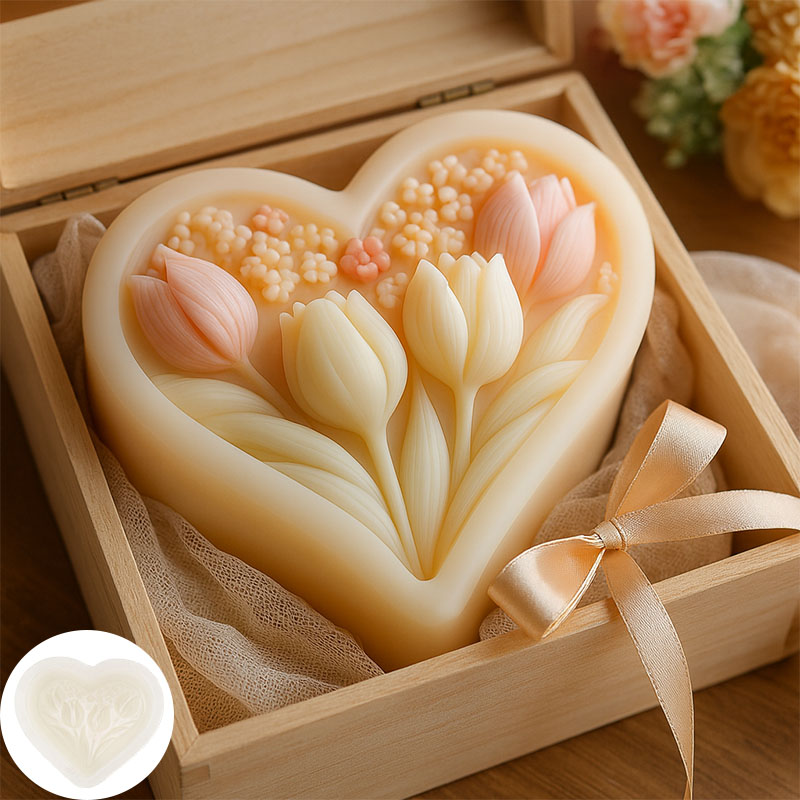 3D hartvormige tulpensiliconen - Soap Making Kit For Beginners recensie en prijs