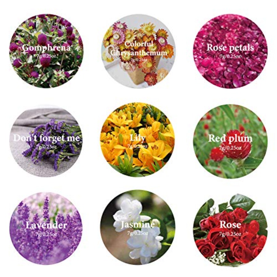 9 zakjes gedroogde bloemen, 10 - Soap Making Diy Kit recensie en prijs