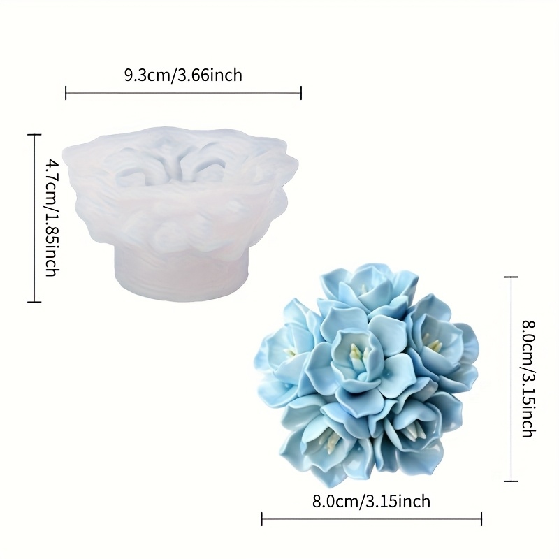 1 siliconen mal voor hortensia - Soap Making Ins recensie en prijs